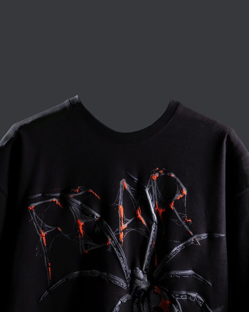 BLACK  SPIDER TEE